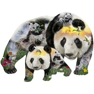 Sunsout Panda-Monuim 1000 pc Special Shape  Jigsaw Puzzle 96043 - 1 of 4