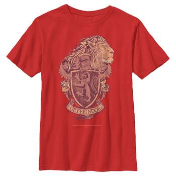 Girl's Harry Potter Gryffindor Coat Of Arms T-shirt - Red - Large : Target