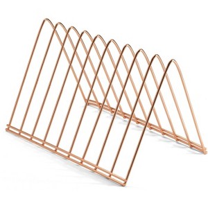 Officemate - Triangle - Wire Sorter - Desktop - Sturdy - Steel Wire - Rose Gold - 7 in. x 7 in. x 11 in. - 1 Each - 1 of 2