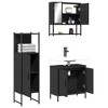 vidaXL Bathroom Furniture Set Black Engineered Wood Medium - 4 of 4