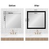 Amanti Art Mirror Makeover Bathroom Mirror Frame Border Kit  - Fully Assembled Peel and Stick Frame - Mirror NOT Included - Brushed Metallic Trim - 4 of 4