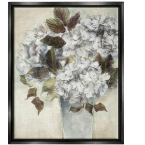 Stupell Industries Traditional White Blossom Bouquet VaseFloater Canvas Wall Art - 1 of 4