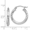 Black Bow Jewelry 3mm, Sterling Silver, Twisted Round Hoop Earrings, 22mm in Diameter - 4 of 4