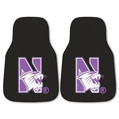 NCAA Northwestern Wildcats Carpet Car Mat Set - 2pc