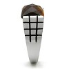 Slickblue Men's High Polished Stainless Steel Ring with Smoked Quartz Tiger Eye, Square Solitaire, Size 8-13 - 4 of 4