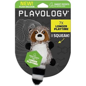 Playology Dog Toys | Plush Toy Racoon Stuffed Animal for Dogs | Small Sweet Potato Scented Toy - Easy to Clean and Made from Non Toxic Materials - 1 of 1