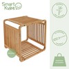 Evideco French Home Goods Smart Kube Bamboo Cube Storage, 13" Stackable Shelf Organizer - 4 of 4