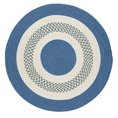 Colonial Mills Flowers Bay - Blue 4 Ft round Round Rug Indoor/Outdoor 100% Polypropylene