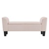 NicBex Ottoman Bench Modern Boucle Entryway Bench with Sliding Shelf and Wooden Legs for Living Room, Bedroom, Entryway - 3 of 4