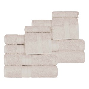Cotton Plush Highly-Absorbent Heavyweight Luxury 12 Piece Assorted Towel Set by Blue Nile Mills - 1 of 4