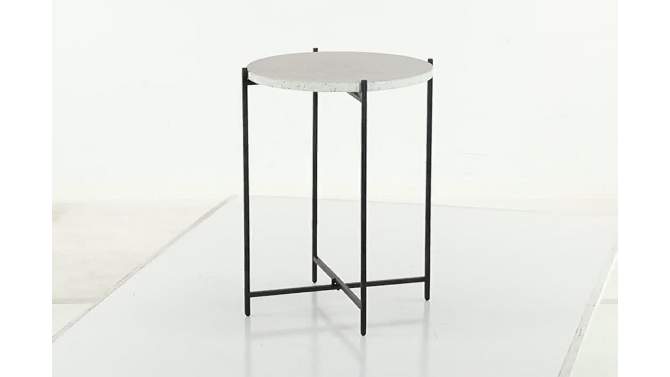 Contemporary Terrazzo Accent Table White - Olivia &#38; May, 2 of 5, play video
