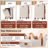 HDZNVF Luggage Sets 5 Piece with Front Opening, Hardside Expandable Carry on Suitcase with Spinner Wheels TSA Lock - 3 of 4