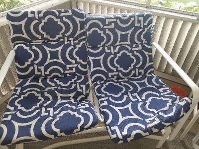 Kensington Garden 21x21 Solid Outdoor Seat And Back Chair Cushion Navy :  Target