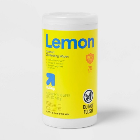 Lemon All Purpose Disinfecting Wipes 75ct up up