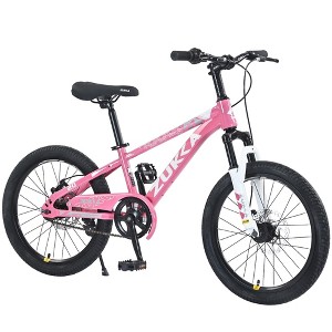 NAYSAYE Mountain Bike 20 Inch MTB with Adjustable Saddle and Double Disc Brakes for Outdoor Adventures, Pink, 54.33"*22.44"*32.48" - 1 of 4