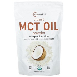 Micro Ingredients Organic MCT Oil Powder With Prebiotic Fiber, 1 lb (454 g) - 1 of 2