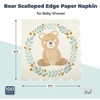 Sparkle and Bash 100 Pack Bear Disposable Paper Napkins for Boy Baby Shower, Scalloped Edge 6.5 In - 2 of 2