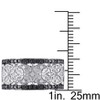 EVERLY JEWELRY | Sterling Silver with Black Rhodium 1/7 CT TW Black and White Diamond Vintage Ring - 4 of 4