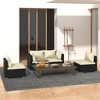 vidaXL Garden Lounge Set Black, Cream - 2 of 4