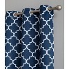 HLC.ME Lattice Print Design Curtains Light Reducing Insulating Grommet Window Treatments Curtains - Set of 2 - 2 of 4