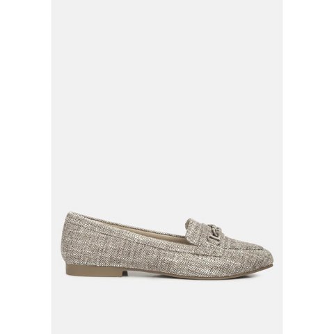 Женские туфли London Rag Womens Abeera Chain Embellished Loafers 8