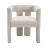 CAVINAS Modern Fabric Barrel Accent Chairs with Solid Wood Legs, Set of 2 Plush Chenille Upholstered Armchairs  for Living Room,Dining Room - 2 of 4