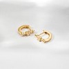 Girls' Polished Front CZ 6mm 14k Yellow Gold Hoop Earrings - In Season Jewelry - 2 of 3