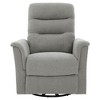 270° Swivel Recliner Massage Sofa Nursery Rocker Glider Accent Chair Leisure Lounge Chair with Adjustable Backrest & Side Pocket - ModernLuxe - 4 of 4