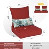 Aoodor 24'' x 24'' Outdoor Deep Seat Chair Cushion Set, Olefin Fabric Slipcovers with Sponge Foam (Set of 2 Seats, 2 Backs, 2 Lumbar Pillows) - 4 of 4