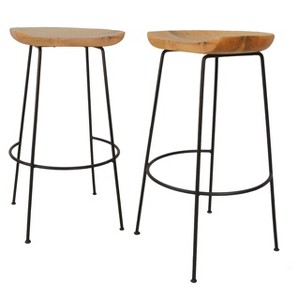 Carolina Living Set of 2 30.5" Bryson Barstools - 1 of 4