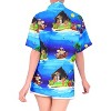 LA LEELA Hawaiian Shirts Womens Summer Beach Party Blouses Shirt T-Shirt Blouse Short Sleeve Tropical Vacation Tee Shirts Tops for Women - 2 of 4