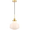 Elegant Lighting Lyle 1 light Brass and frosted white glass pendant - 4 of 4