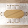 PexFix 79" x 33.5" Farmhouse Solid Wood Dining Table with Arched Legs Oval Kitchen Table Natural for Dining Room & Kitchen - 4 of 4