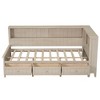 YOOCOZZ  Wood Daybed with Storage Shelves and 3 Drawers - Antique White Milk - 3 of 4
