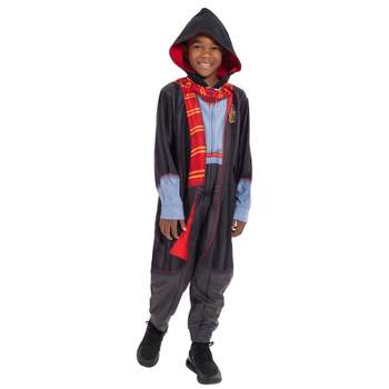 Harry Potter Gryffindor Fleece Zip Up Costume Coverall Big Kid