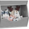 3-Tier Storage Organizer with 5 Compartments, Retro Double-Sided Bookshelf and Toy Shelf for Living Room, Bedroom, Playroom, Grey - 4 of 4