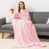 PAVILIA Wearable Blanket with Sleeves for Women Men Adults, Warm Soft Plush Snuggle Pocket Sleeved TV Throw - 2 of 4