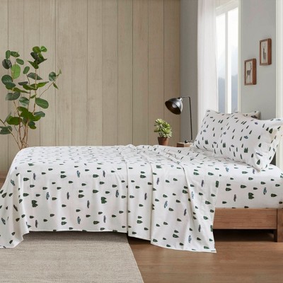Sapphtopaz 3 PCS/4 PCS Trees & Trucks Comforter Set with 1 Flat Sheet,1 Fitted Sheet,1/2 Pillowcase,Bed Set for All Seasons,Machine Washable
