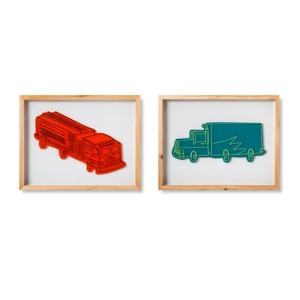 2-Pack Car and Truck Wall Décor - Pillowfort , Red