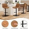 SEVOBAL Dining Chairs Bar Stools Set of 2, Swivel Adjustable Bar Stools, Industrial Bar Height Stools with Back Support, Brown, 17.3"*17.3"*34" - 2 of 4
