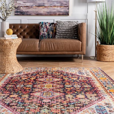 Handmade Reversible Black Synthetic 4' x 6' Easy-Care Rug