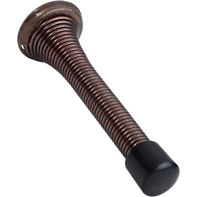 attop 10 Pack Oil Rubbed Bronze Door Stoppers, 3-1/8 Inch Flexible Spring Heavy Duty Wall Door Stop with Rubber Bumper