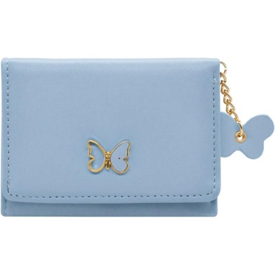 FATMOON Wallet for Women- Fashionable Butterfly PU Leather Wallet - Easy to Use Small Card Holder with ID Window,Perfect for Daily Use and Gift