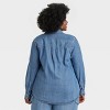 Women's Long Sleeve Relaxed Denim Button-Down Shirt - Universal Thread™ Medium Wash - 2 of 3