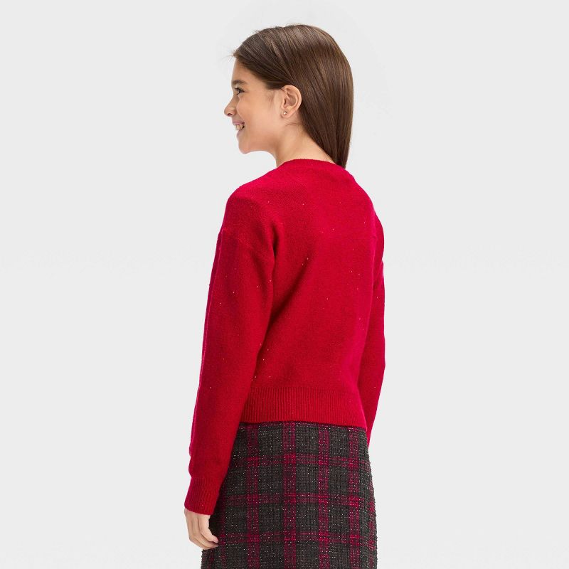 Girls&#39; Sequin Cardigan Sweater - art class&#8482;, 3 of 5