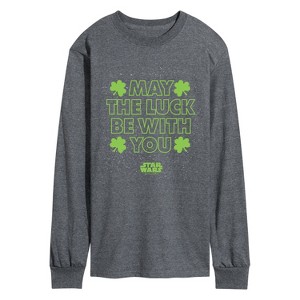 Men's - Star Wars - St. Patricks Day May Luck Be With You Long Sleeve Graphic T-Shirt - 1 of 4