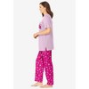 Dreams & Co. Women's Plus Size Graphic Tee PJ Set - 4 of 4