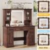 Vanity Desk with Mirror, Lights & Charging Station, 45" Bedroom Table, 3 Lighting Modes - 4 of 4