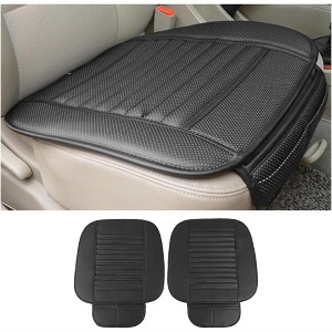 TruAIR 2 Pack Car Seat Covers, Leather Front Cushion Protectors with Pockets - 1 of 4