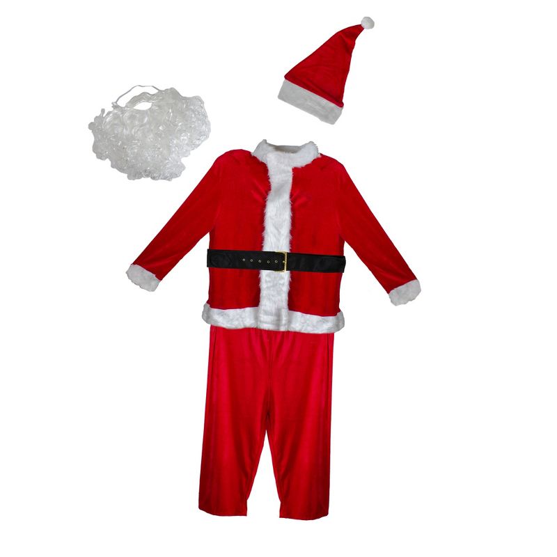 Northlight White and Red Santa Claus Men's Christmas Costume Set - Standard Size, 1 of 3